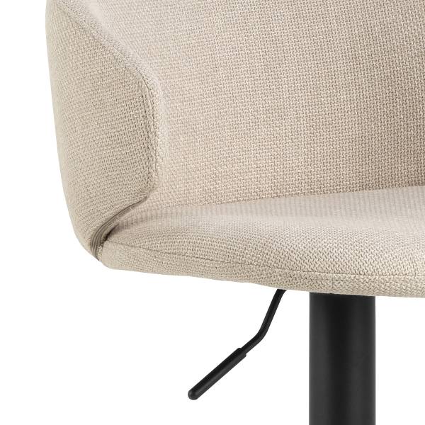 Barhocker Bacavi 2er-Set Beige - Flachgewebe - Stahl - 46 x 107 x 38 cm