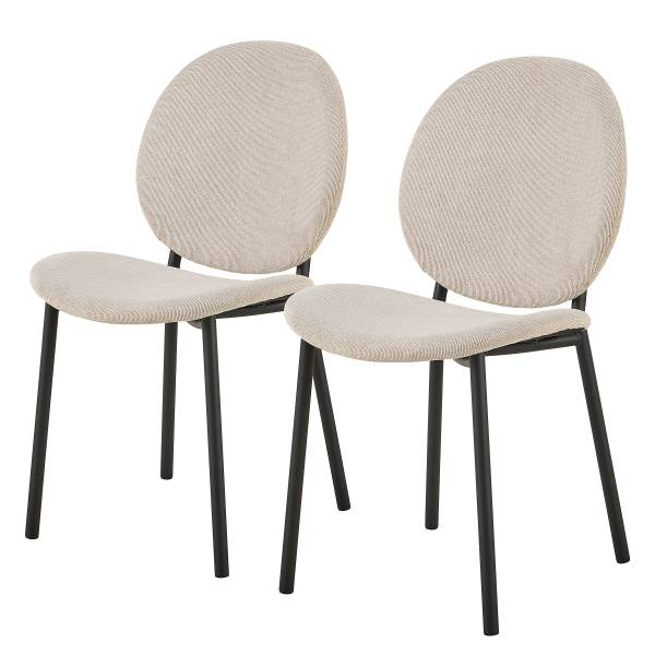 Esszimmerstuhl Buture 2er-Set Beige