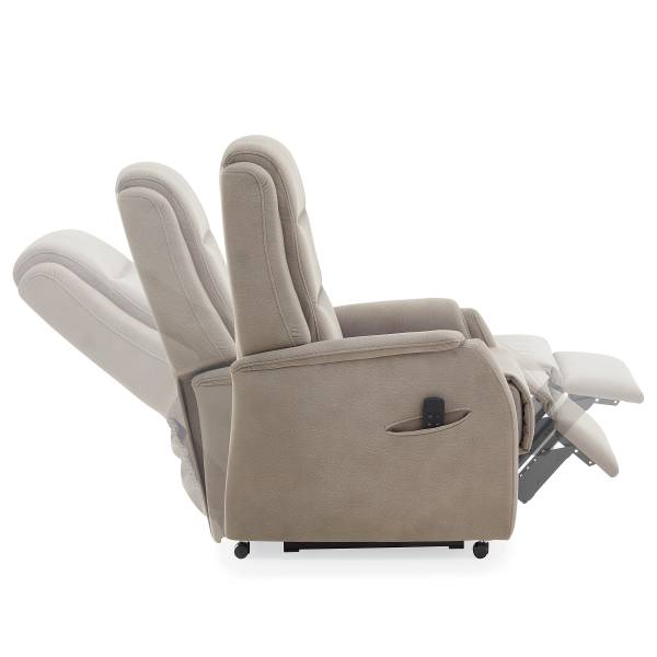 Fauteuil relax Hukla RV44 Marron - Gris - Microfibre - 72 x 109 x 82 cm