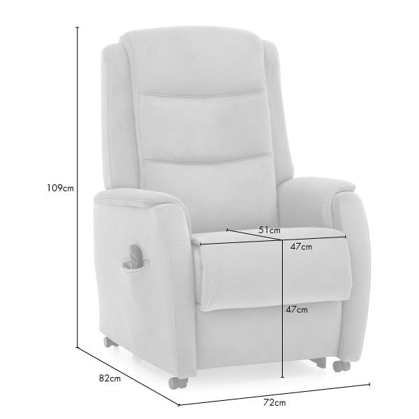 Fauteuil relax Hukla RV44 Marron - Gris - Microfibre - 72 x 109 x 82 cm