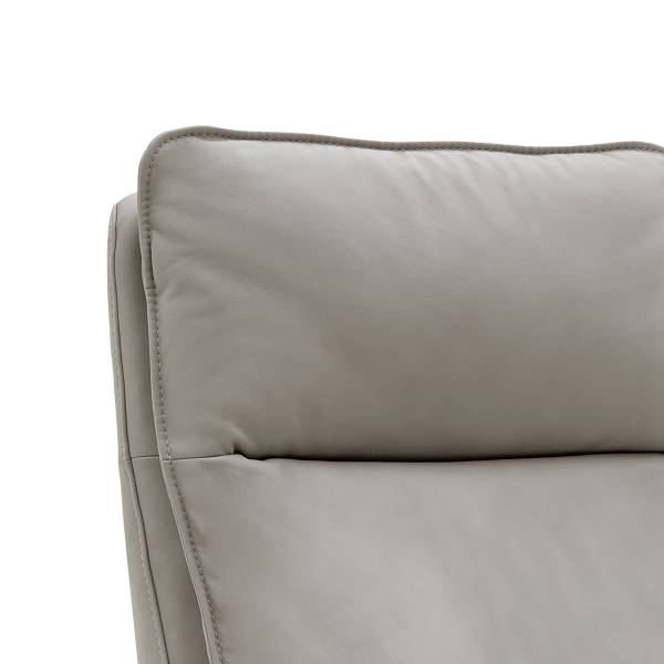 Relaxsessel Hukla MUR Grau - Pigmentiertes Leder - Stahl - 83 x 112 x 87 cm