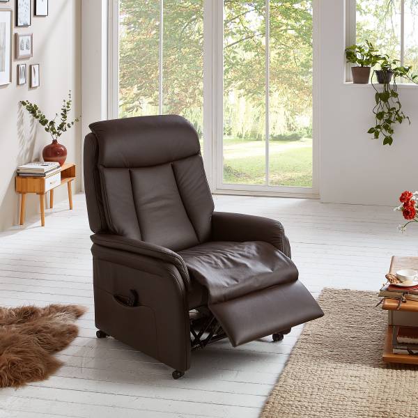 Relaxsessel Hukla INN Braun - Pigmentiertes Leder - 80 x 107 x 84 cm