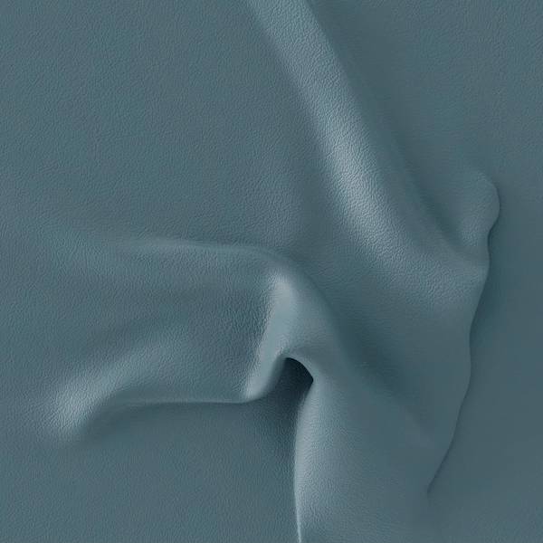 Relaxsessel Hukla ER04 Blau - Pigmentiertes Leder - Stahl - 77 x 110 x 87 cm