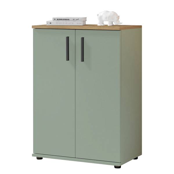 Comò Mashia - 60 cm Salvia / Effetto rovere