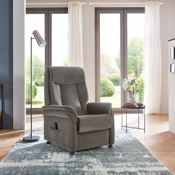 Relaxsessel Hukla Taufkirchen Grau - Microfaser - 74 x 107 x 84 cm