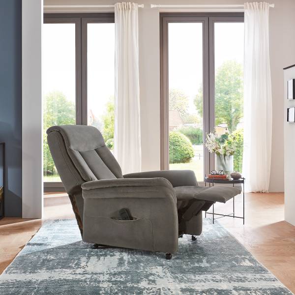 Relaxsessel Hukla Taufkirchen Grau - Microfaser - 74 x 107 x 84 cm