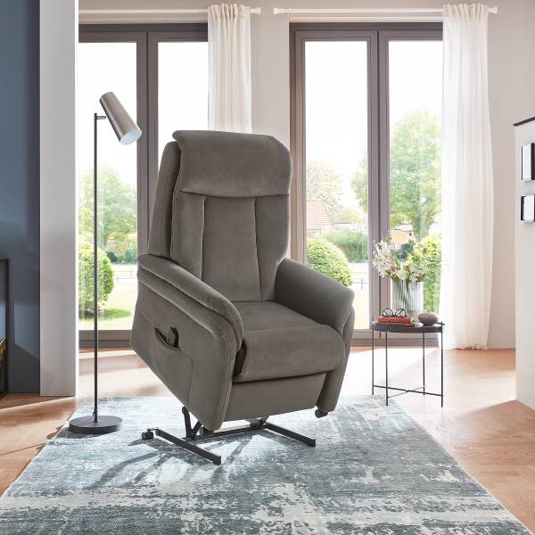 Relaxsessel Hukla Taufkirchen Grau - Microfaser - 74 x 107 x 84 cm