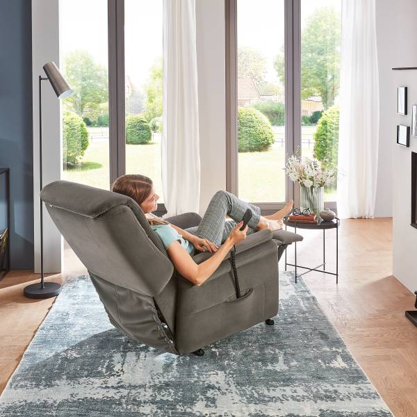 Relaxsessel Hukla Taufkirchen Grau - Microfaser - 74 x 107 x 84 cm