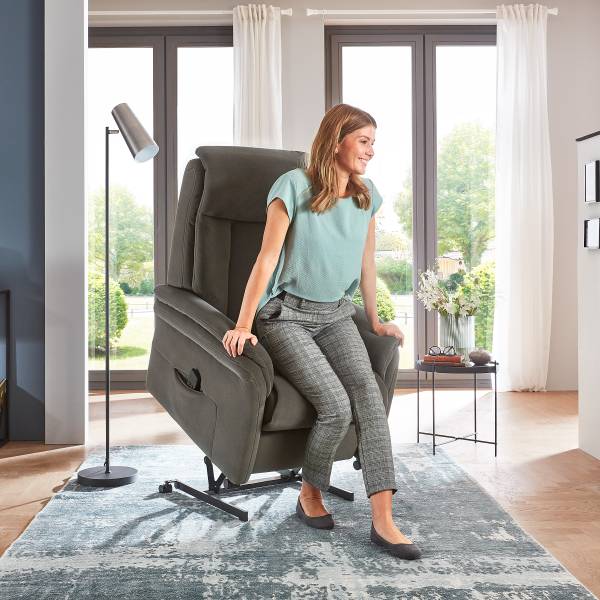 Relaxsessel Hukla Taufkirchen Grau - Microfaser - 74 x 107 x 84 cm