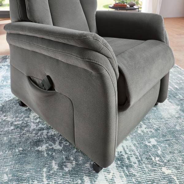 Relaxsessel Hukla Taufkirchen Grau - Microfaser - 74 x 107 x 84 cm