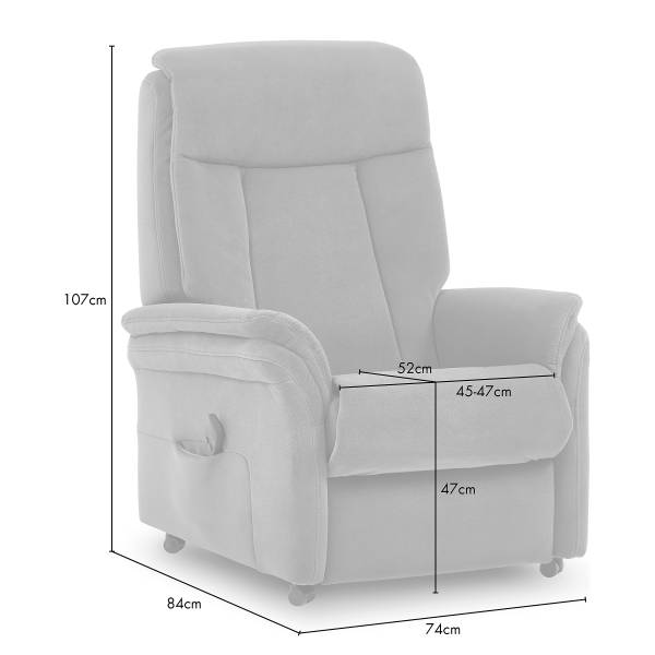 Relaxsessel Hukla Taufkirchen Grau - Microfaser - 74 x 107 x 84 cm