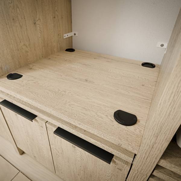 Set voor wasruimte SOCAMA G lichte eikenhouten look - Hoogte: 220 cm