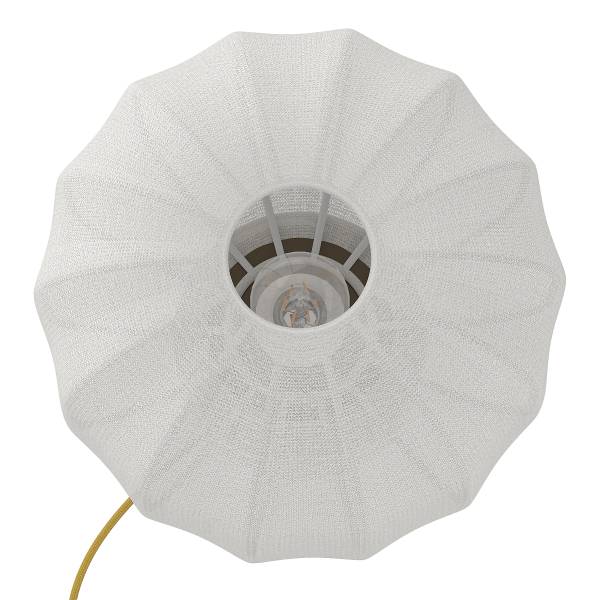 Lampada da tavolo Brisa Cotone / Vetro opale - 1 punto luce - Verde