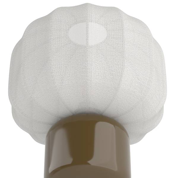 Lampada da tavolo Brisa Cotone / Vetro opale - 1 punto luce - Verde