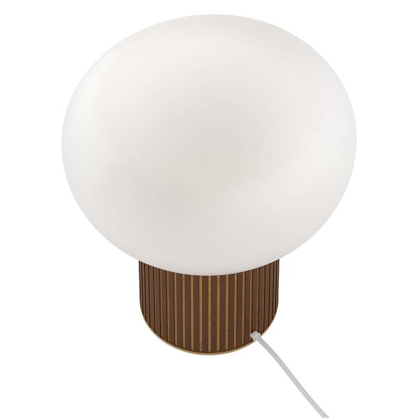Lampada da tavolo Luceo Rattan / vetro opale - 1 punto luce