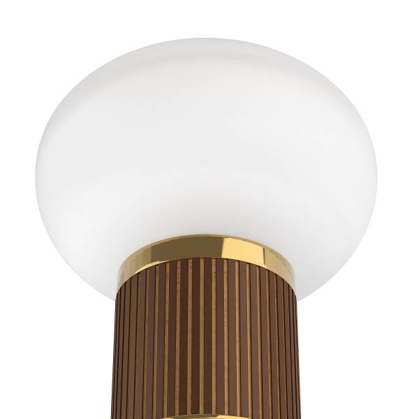 Lampada da tavolo Luceo Rattan / vetro opale - 1 punto luce