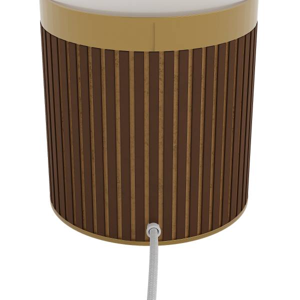 Lampada da tavolo Luceo Rattan / vetro opale - 1 punto luce