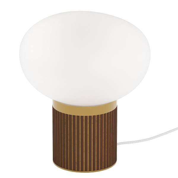 Lampada da tavolo Luceo Rattan / vetro opale - 1 punto luce