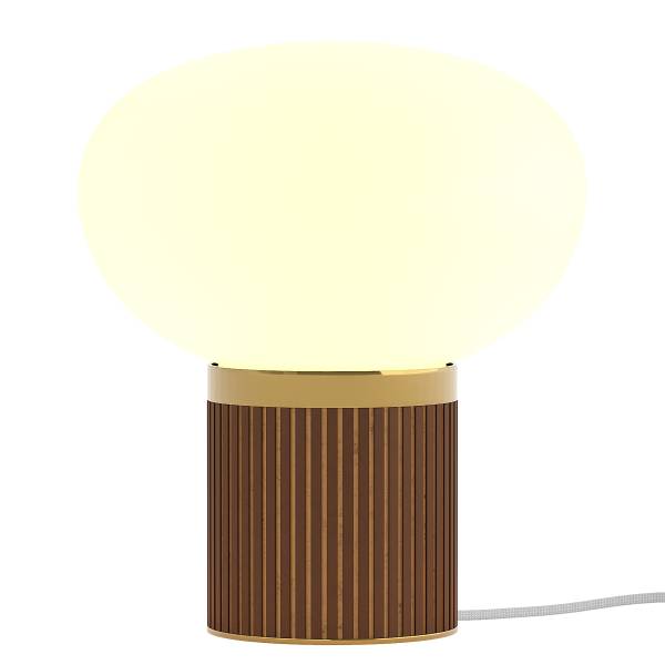Lampada da tavolo Luceo Rattan / vetro opale - 1 punto luce
