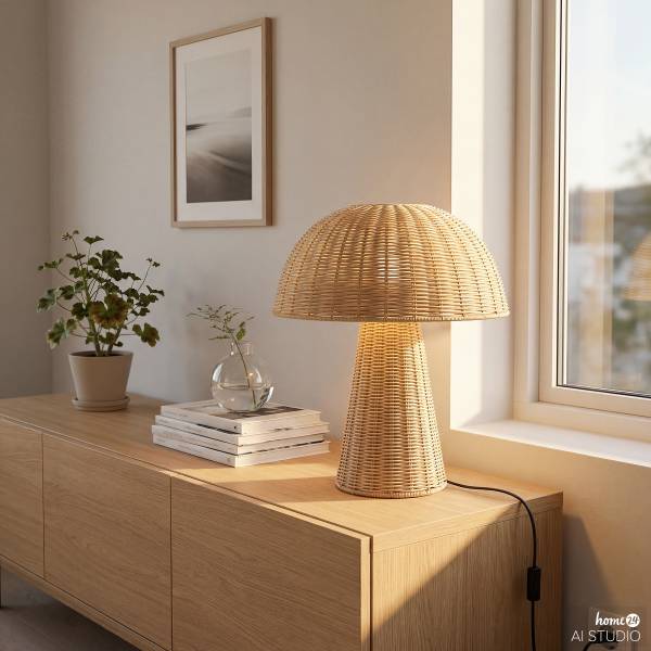 Lampada da tavolo Molto Rattan - 1 punto luce