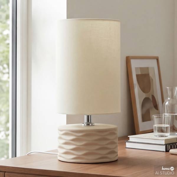 Lampada da tavolo Wavio Frottee / Ceramica - 1 punto luce