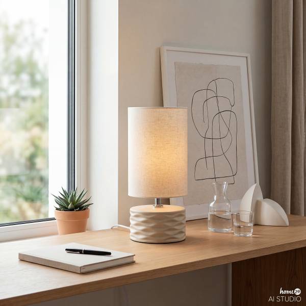 Lampada da tavolo Wavio Frottee / Ceramica - 1 punto luce