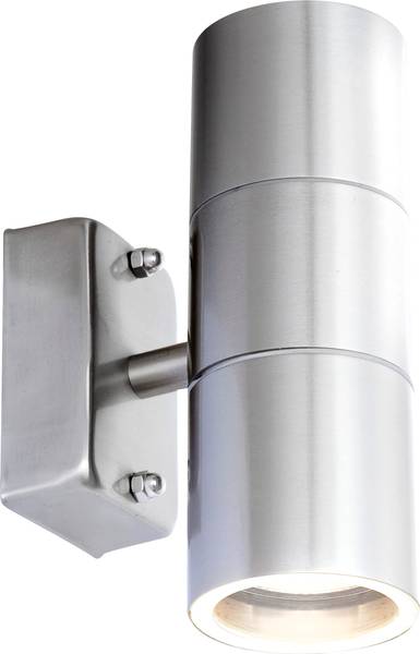 LED-Wandleuchte Style Klarglas / Edelstahl - 2-flammig