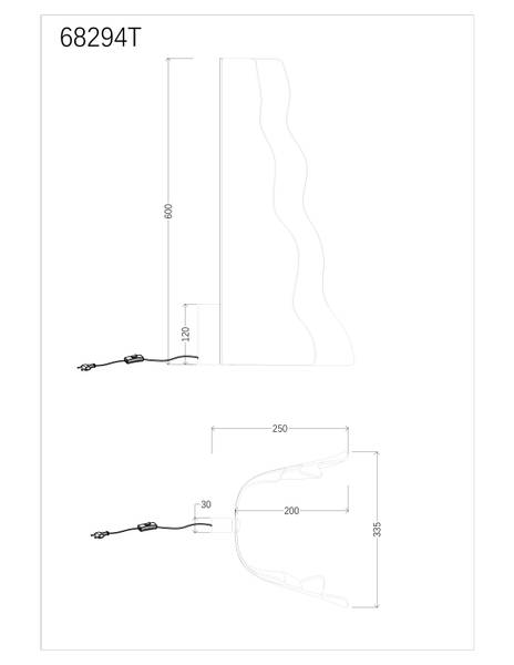 Lampada da tavolo LED Saque Vetro acrilico / Ferro - 1 punti luce