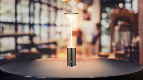 Lampada da tavolo LED Quirin Vetro acrilico - 1 punto luce - Nero