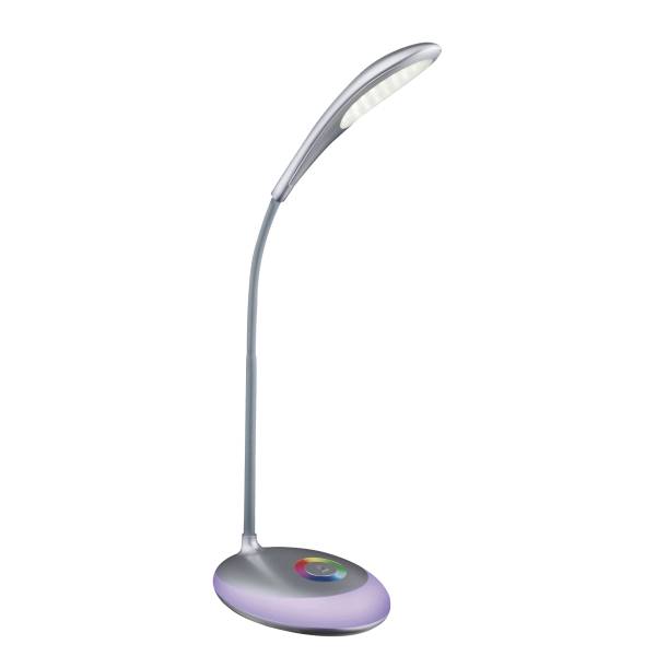 Lampe de table LED Minea Verre acrylique - 2 ampoules - Argenté