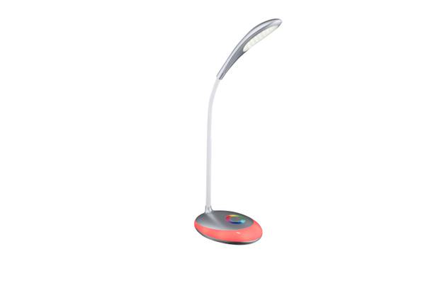 Lampe de table LED Minea Verre acrylique - 2 ampoules - Argenté