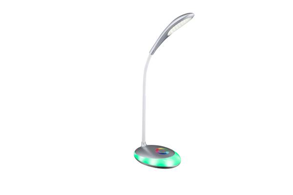 Lampe de table LED Minea Verre acrylique - 2 ampoules - Argenté