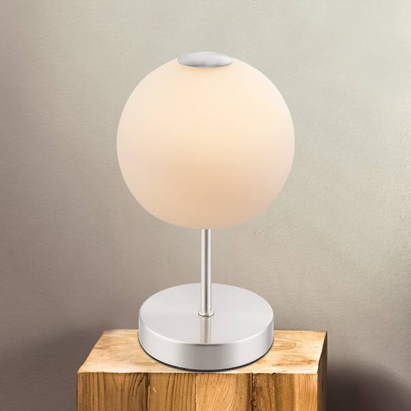 LED-Tischleuchte Trude Opalglas / Eisen - 1-flammig