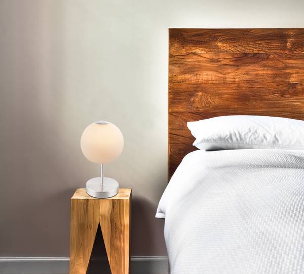 LED-Tischleuchte Trude Opalglas / Eisen - 1-flammig