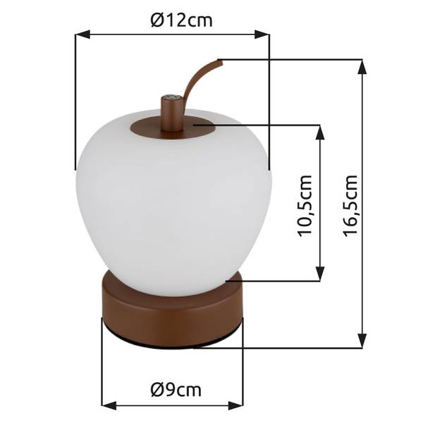 LED-tafellamp Evalina acrylglas/ijzer - 1-lichts