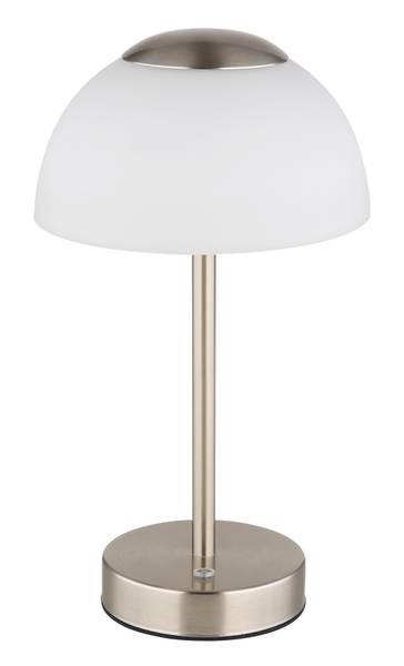 LED-tafellamp Sarima opaalglas/ijzer - 1-lichts - zilver