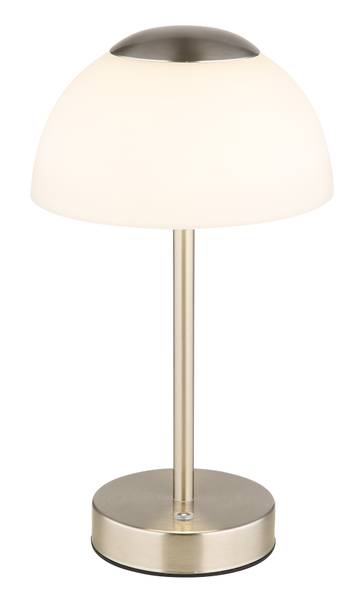 LED-tafellamp Sarima opaalglas/ijzer - 1-lichts - zilver