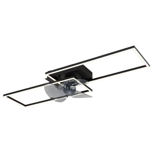 LED-Deckenventilator Tatjana Acrylglas / Eisen - 1-flammig