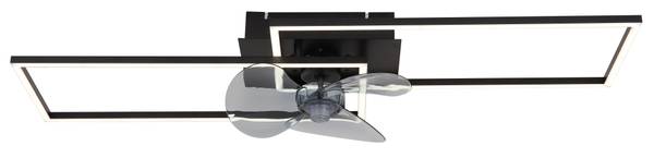 LED-Deckenventilator Tatjana Acrylglas / Eisen - 1-flammig