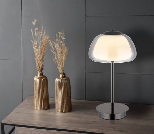 Lampada da tavolo LED Avila Vetro fumè / Ferro - 1 punti luce