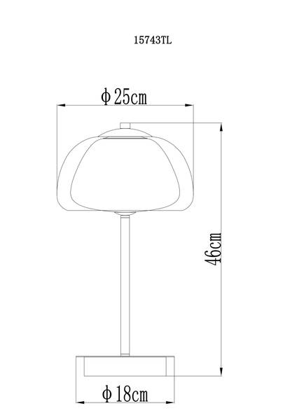 Lampada da tavolo LED Avila Vetro fumè / Ferro - 1 punti luce