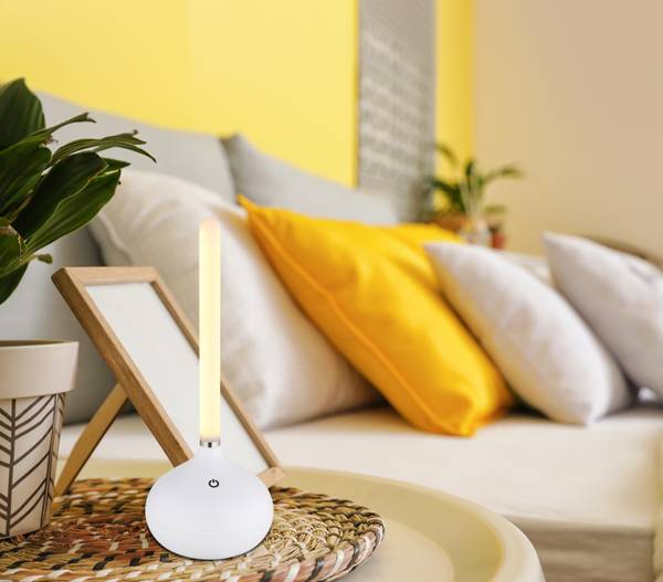 Lampada da tavolo LED Turner Vetro acrilico - 1 punto luce - Bianco