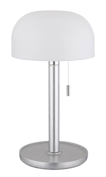 LED-Tischleuchte Norman Acrylglas / Bambus massiv - 1-flammig - Silber