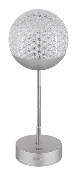 Lampada da tavolo LED Gavin Vetro acrilico - 1 punto luce - Argento