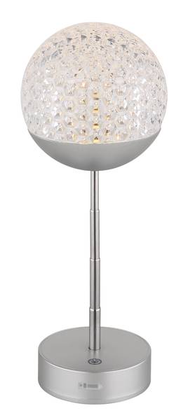 Lampada da tavolo LED Gavin Vetro acrilico - 1 punto luce - Argento