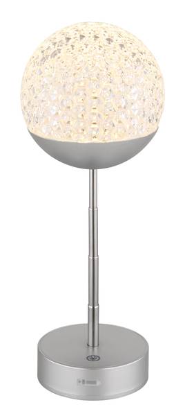 Lampada da tavolo LED Gavin Vetro acrilico - 1 punto luce - Argento