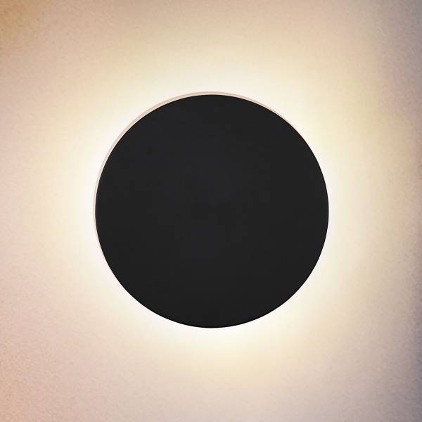 Applique murale LED Lamont Verre acrylique - 1 ampoule - Noir