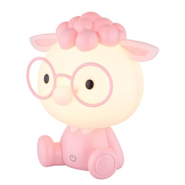 Lampe de table LED Sheepy Verre acrylique - 1 ampoule - Rose