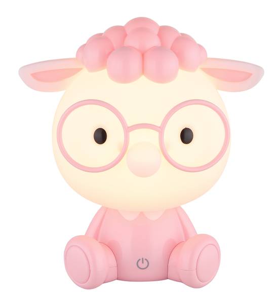Lampe de table LED Sheepy Verre acrylique - 1 ampoule - Rose