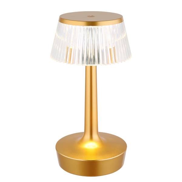 LED-tafellamp Lucio acrylglas - 1-lichts - messing